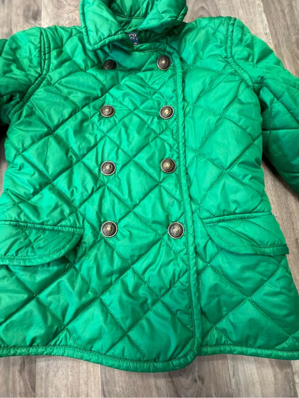POLO RALPH LAUREN GIRLS QUILTED BARN JACKET – SIZE 6X